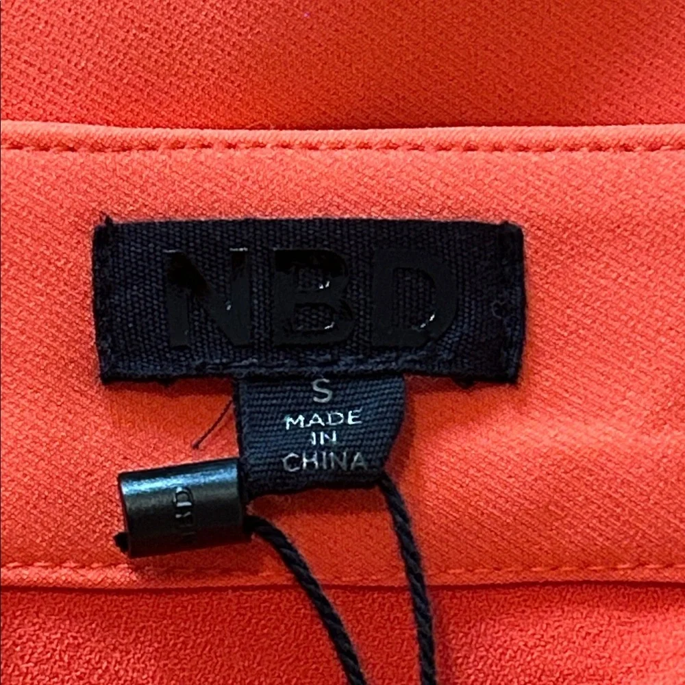 NBD Draped Tulip Mini Skirt Orange Size Small New NWT